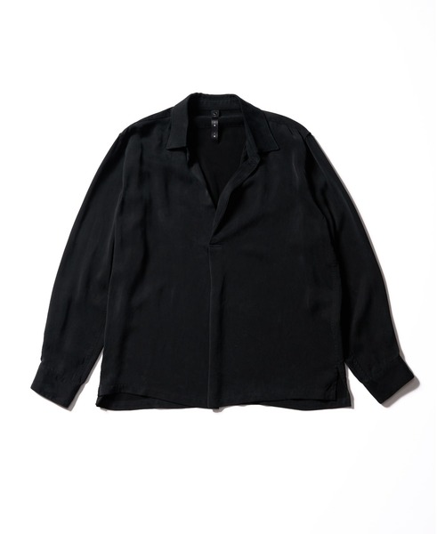 wjk(ダヴルジェイケイ)の「cupro vintage pull-over skipper shirt L/S(シャツ/ブラウス・メンズ・ブラック/ダークカーキ/ダークベージュ・X-LARGE/LARGE/MEDIUM/SMALL)」の16枚目の写真