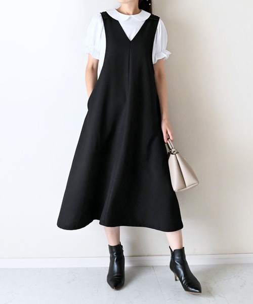 Neige(ネージュ)の「丸襟フリルスリーブトップス(Tシャツ/カットソー・レディース・ブラック・ONE SIZE)」の5枚目の写真