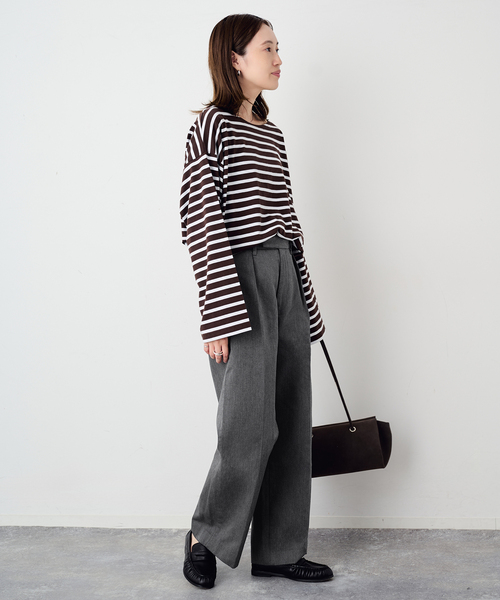 Dickies(ディッキーズ)の「Dickies/ディッキーズ SLOBE別注 タックスラックス 【洗濯機使用可能】(スラックス・レディース・チャコールグレー/ベージュ・38/36/40)」の6枚目の写真
