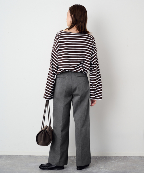Dickies(ディッキーズ)の「Dickies/ディッキーズ SLOBE別注 タックスラックス 【洗濯機使用可能】(スラックス・レディース・チャコールグレー/ベージュ・38/36/40)」の7枚目の写真
