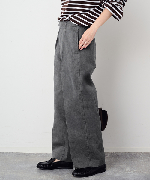 Dickies(ディッキーズ)の「Dickies/ディッキーズ SLOBE別注 タックスラックス 【洗濯機使用可能】(スラックス・レディース・チャコールグレー/ベージュ・38/36/40)」の10枚目の写真