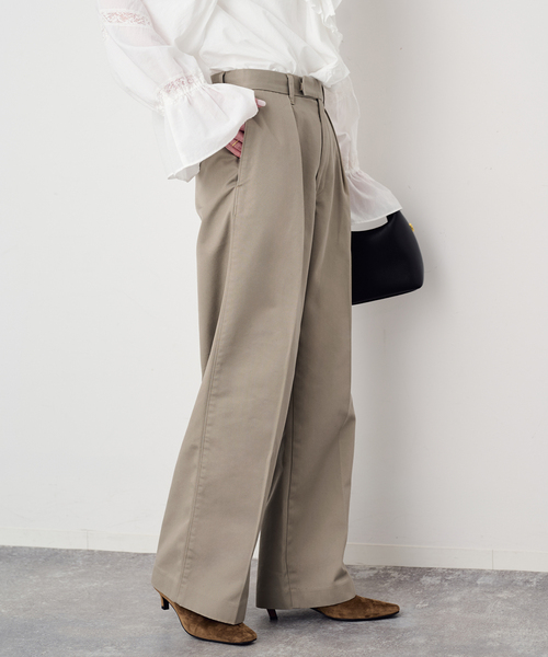 Dickies(ディッキーズ)の「Dickies/ディッキーズ SLOBE別注 タックスラックス 【洗濯機使用可能】(スラックス・レディース・チャコールグレー/ベージュ・38/36/40)」の18枚目の写真