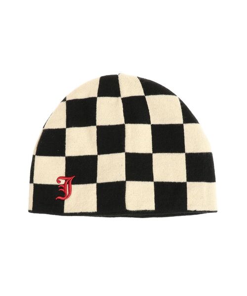 jouetie(ジュエティ)の「【LONSDALE×jouetie】チェッカービーニー(ニットキャップ/ビーニー・レディース・ブラック/ネイビー・FREE)」の9枚目の写真