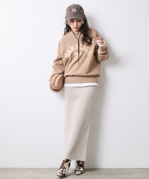 CHIC STYLE（シックスタイル）の「綿100％ピグメント染裏起毛クルーネックスウェット＜大きいサイズ有＞シックスタイル（スウェット・レディース・ライトブルー/グレー/モカ・3L/M/LL/5L/L/4L）」の16枚目の写真