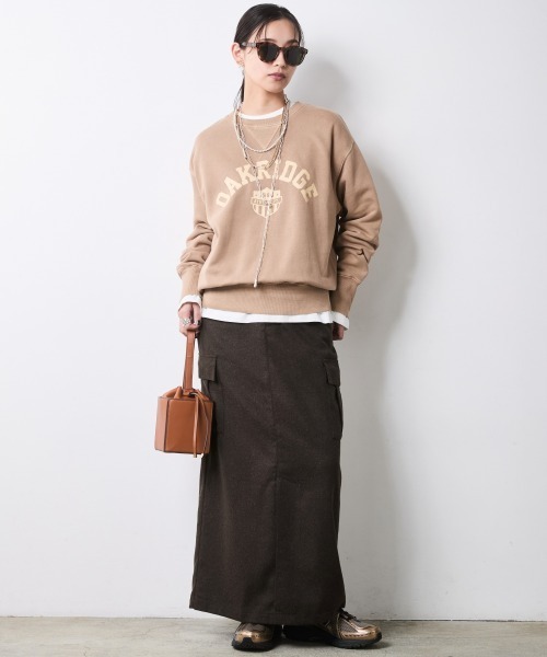 CHIC STYLE（シックスタイル）の「綿100％ピグメント染裏起毛クルーネックスウェット＜大きいサイズ有＞シックスタイル（スウェット・レディース・ライトブルー/グレー/モカ・3L/M/LL/5L/L/4L）」の7枚目の写真