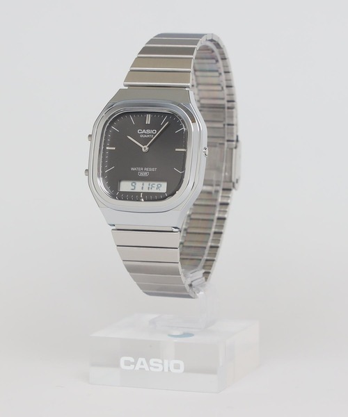 CASIO(カシオ)の「CASIO CLASSIC / AQ-240E-1AJF(アナログ腕時計・メンズ・ブラック×シルバー・FREE)」の3枚目の写真