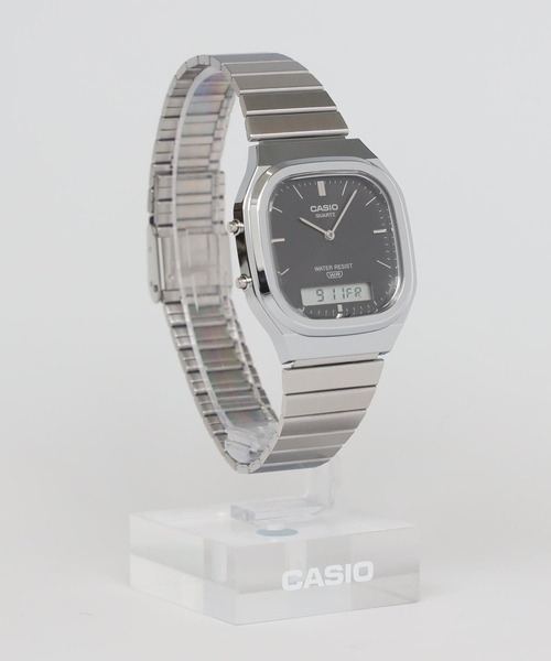 CASIO(カシオ)の「CASIO CLASSIC / AQ-240E-1AJF(アナログ腕時計・メンズ・ブラック×シルバー・FREE)」の4枚目の写真
