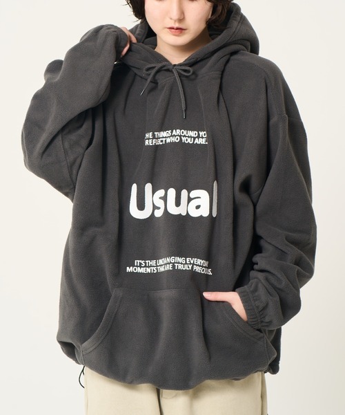 CORISCO(コリスコ)の「フリースロゴ柄プルパーカー(M1)(パーカー・メンズ・レッド/ブルー/ブラック/グレー・MEDIUM/LARGE/X-LARGE)」の1枚目の写真