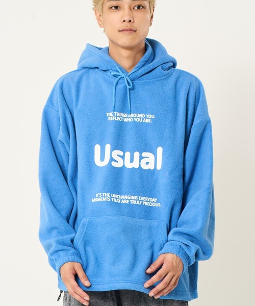 CORISCO(コリスコ)の「フリースロゴ柄プルパーカー(M1)(パーカー・メンズ・レッド/ブルー/ブラック/グレー・MEDIUM/LARGE/X-LARGE)」の3枚目の写真