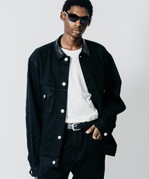 CRIMIE | BRON FREE SELVEDGE ONE WASH DENIM TYPE III JACKET - BLACK MADE IN JAPAN(デニムジャケット)