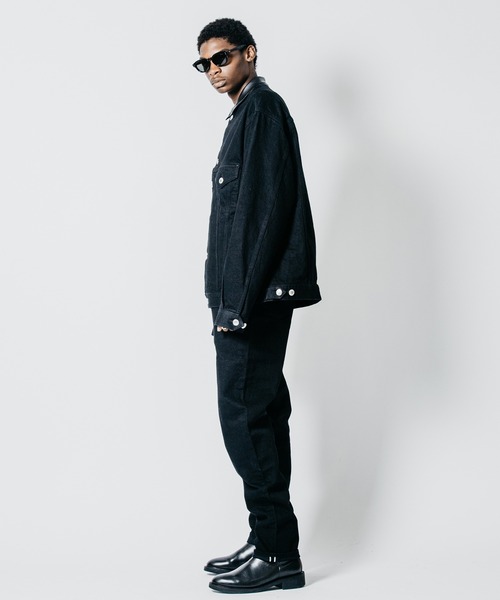 CRIMIE(クライミー)の「BRON FREE SELVEDGE ONE WASH DENIM TYPE III JACKET - BLACK MADE IN JAPAN(デニムジャケット・メンズ・ブラック・XXL/XL/L/M/S)」の11枚目の写真