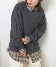 【gossara サイドボタンがポイント】サイドボタンプルオーバー