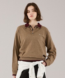 LAYERED DOUBLE COLLAR KNIT POLO / レイヤードダブル襟ニットポロ