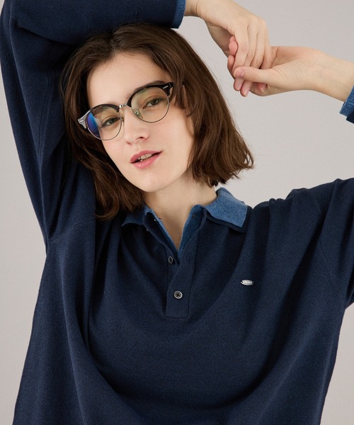 ONCILY(オンシェリー)の「LAYERED DOUBLE COLLAR KNIT POLO / レイヤードダブル襟ニットポロ(ニット/セーター・メンズ・チャコールグレー/ベージュ/ネイビー/ブラウン・SMALL/MEDIUM/LARGE)」の20枚目の写真