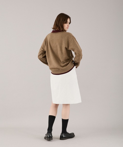 ONCILY(オンシェリー)の「LAYERED DOUBLE COLLAR KNIT POLO / レイヤードダブル襟ニットポロ(ニット/セーター・メンズ・チャコールグレー/ベージュ/ネイビー/ブラウン・SMALL/MEDIUM/LARGE)」の17枚目の写真