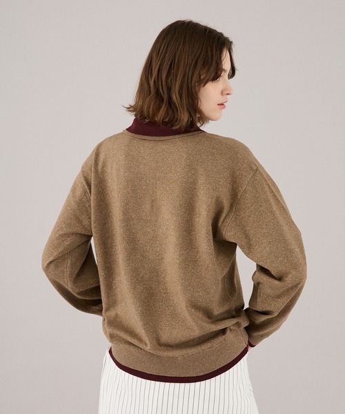 ONCILY(オンシェリー)の「LAYERED DOUBLE COLLAR KNIT POLO / レイヤードダブル襟ニットポロ(ニット/セーター・メンズ・チャコールグレー/ベージュ/ネイビー/ブラウン・SMALL/MEDIUM/LARGE)」の12枚目の写真