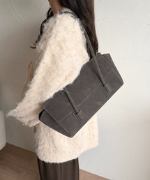 【apres jour clair】フェイクスエードフラップバッグ