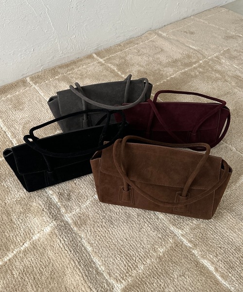 apres jour clair（アプレジュールクレア）の「【apres jour clair】フェイクスエードフラップバッグ（ハンドバッグ・レディース・ブラック/ブラウン系その他/カーキ/ボルドー・FREE）」の5枚目の写真
