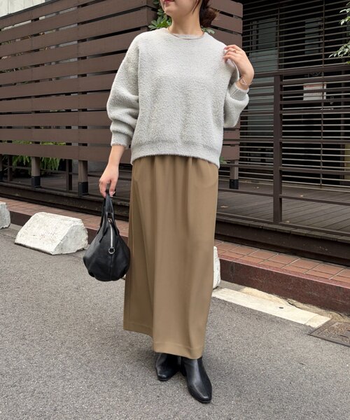Jena espace merveilleux(ジェナ エスパスメルヴェイユ)の「ラメフェザーソフトニット 秋冬ニット(ニット/セーター・レディース・ライトグレー/ネイビー/ブラウン・FREE)」の8枚目の写真