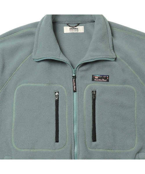 DAIRIKU(ダイリク)の「BigSleeve ZipUP Fleece Jacket(ブルゾン・メンズ・ミント/ブラック・MEDIUM/SMALL)」の8枚目の写真