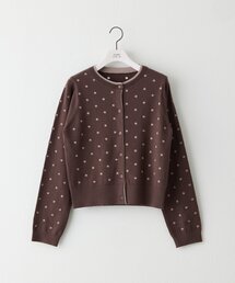 WEB限定 / ドット刺繍ニットカーディガン