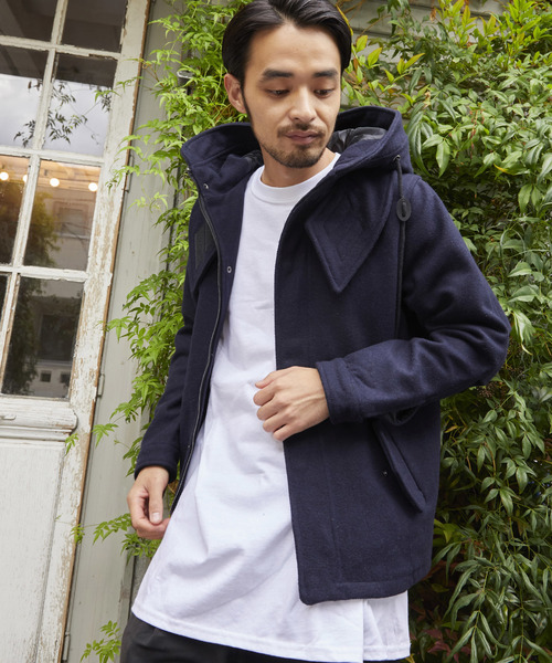 unrelaxing(アンリラクシング)の「メルトンショートモッズコート(モッズコート)」|ネイビー