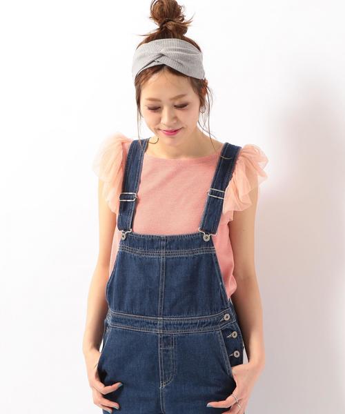 Another Edition（アナザーエディション）の「ドットチュールスリーブTシャツ/ AEBFC　DOT チュール SL T◆（Tシャツ/カットソー・レディース・オフホワイト/ブラック/ピンク・フリー）」の9枚目の写真