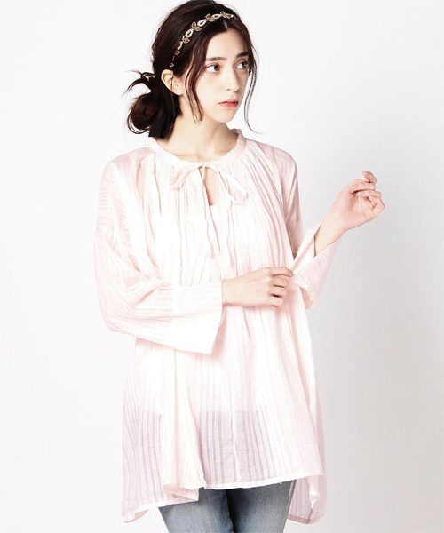セール】(MES DEMOISELLES…PARIS)ストライプ柄チュニック（シャツ 