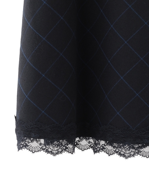 Banner Barrett（バナーバレット）の「チェック×レースキャミワンピース（ワンピース・レディース・ネイビー/グレー・38/36）」の6枚目の写真