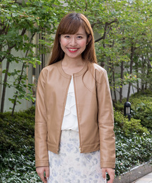NATURAL BEAUTY BASIC | 【andGIRL 10月号掲載】フェイクレザーブルゾン(ブルゾン)