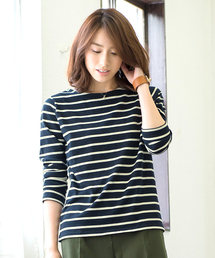 Pierrot | 【しっかり生地が魅力！王道のボーダーロンT】3typeボーダー地厚カットソートップス(Tシャツ/カットソー)