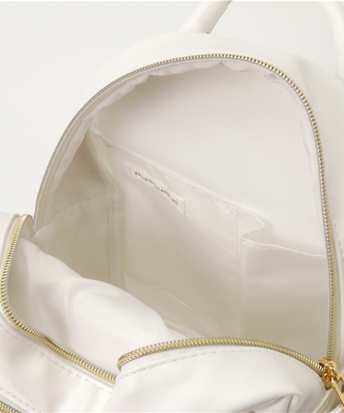 WEGO（ウィゴー）の「WEGO/ミニサイドポケットリュック（バックパック/リュック・レディース・ホワイト/その他1/ブラック/シルバー・FREE）」の12枚目の写真