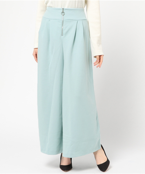 VENCEEXCHANGE（ヴァンスエクスチェンジ）の「T/Cポンチ前ZIPスカンツ                （その他パンツ・レディース・ダークグリーン/ミント/ブルー系その他/ブラック/ピンク/グレー・MEDIUM）」の4枚目の写真