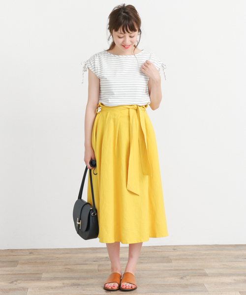 URBAN RESEARCH Sonny Label(アーバンリサーチサニーレーベル)の「Sonny Label シャーリングボーダーTシャツ(Tシャツ/カットソー・レディース・ブラック/ブルー/ピンク/レッド・FREE)」の5枚目の写真