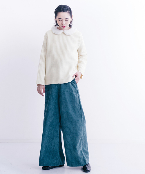 MERLOT（メルロー）の「リブニットプルオーバー640-7527（ニット/セーター・レディース・アイボリー/ラベンダー/ブラウン/チャコールグレー・FREE）」の22枚目の写真