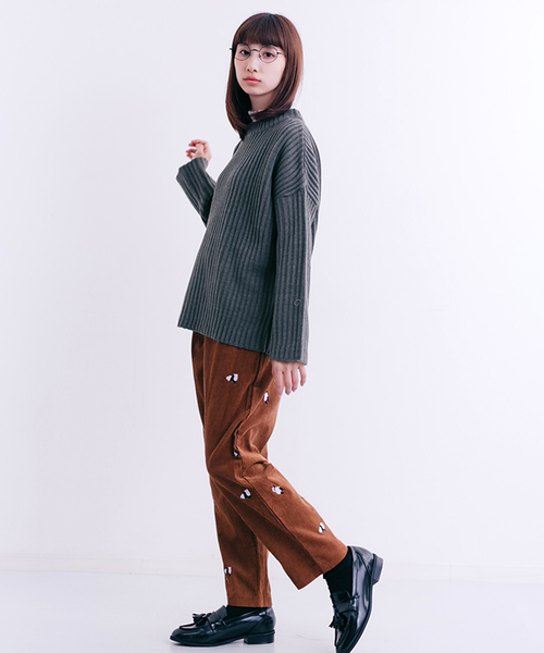 MERLOT（メルロー）の「リブニットプルオーバー640-7527（ニット/セーター・レディース・アイボリー/ラベンダー/ブラウン/チャコールグレー・FREE）」の19枚目の写真