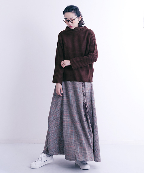 MERLOT（メルロー）の「リブニットプルオーバー640-7527（ニット/セーター・レディース・アイボリー/ラベンダー/ブラウン/チャコールグレー・FREE）」の18枚目の写真