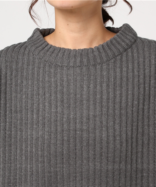 MERLOT（メルロー）の「リブニットプルオーバー640-7527（ニット/セーター・レディース・アイボリー/ラベンダー/ブラウン/チャコールグレー・FREE）」の6枚目の写真