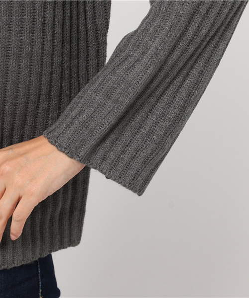 MERLOT（メルロー）の「リブニットプルオーバー640-7527（ニット/セーター・レディース・アイボリー/ラベンダー/ブラウン/チャコールグレー・FREE）」の7枚目の写真