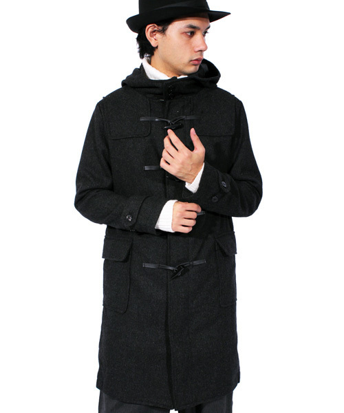 ８(eight)（エイト）の「ロング ダッフルコート ウール メルトン （ダッフルコート・メンズ・チャコールグレー/その他/その他1/グレー・MEDIUM/LARGE/X-LARGE）」の2枚目の写真