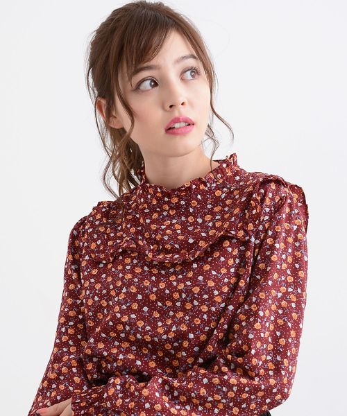 MAJESTIC LEGON(マジェスティックレゴン)の「☆リトルローズ×ドット柄フリルブラウス(シャツ/ブラウス・レディース・レッド系その他2/ブラック系その他/ブルー系その他4・MEDIUM)」の12枚目の写真