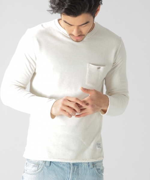 BAYFLOW（ベイフロー）の「ウラパイルプルオーバー（Tシャツ/カットソー・メンズ・オフホワイト/グレー/チャコール・MEDIUM/SMALL/LARGE/X-LARGE）」の2枚目の写真