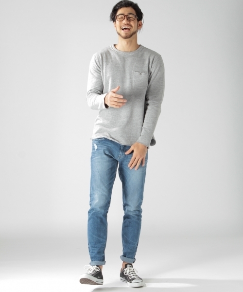 BAYFLOW（ベイフロー）の「ウラパイルプルオーバー（Tシャツ/カットソー・メンズ・オフホワイト/グレー/チャコール・MEDIUM/SMALL/LARGE/X-LARGE）」の16枚目の写真