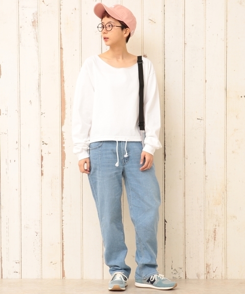 cepo(セポ)の「デニムダーツクロップド(デニムパンツ・レディース・ワンウォッシュ/ブルー系その他4/ダークインディゴブルー/ブルー系その他2/インディゴブルー/ブルー系その他/グレー・S/M/L)」の7枚目の写真