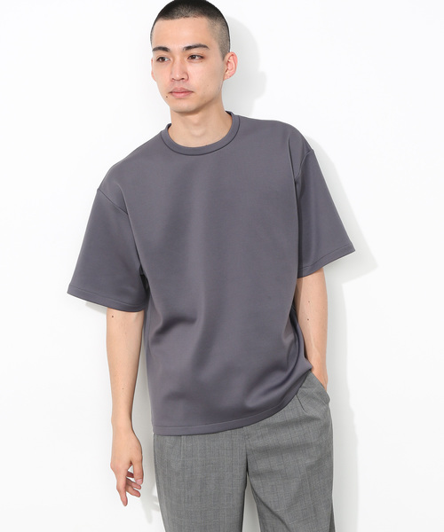 ADAM ET ROPE'（アダムエロペ）の「ブライトミニ裏毛スウェットT（Tシャツ/カットソー・メンズ・チャコールグレー/ライトグレー/ブラック・M/L）」の2枚目の写真