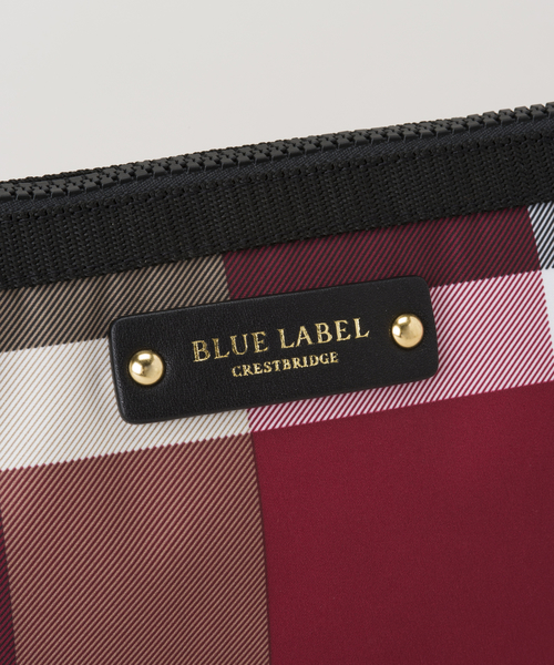 BLUE LABEL ポーチ レッド チェック柄 BLUE LABEL ポーチ レッド BLUE LABEL ポーチ レッド チェック柄 BLUE LABEL ポーチ レッド