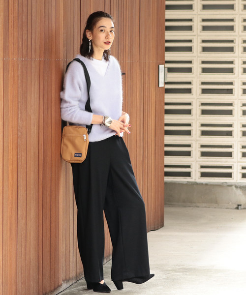 【極美品】ロクビューティアンドユース サスペンダータックワイドパンツ グリーン 極美品】ロクビューティアンドユース サスペンダータックワイド