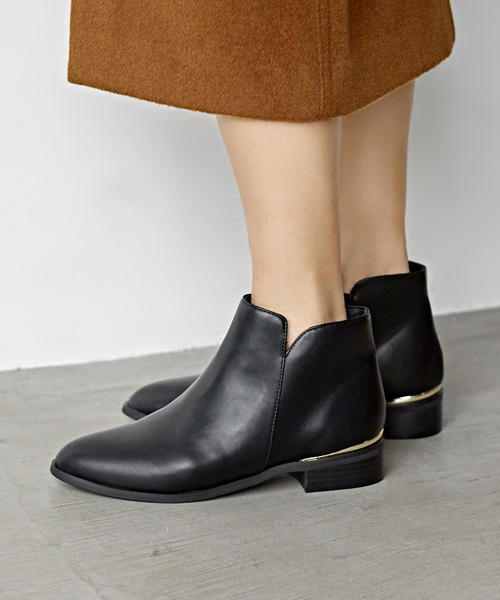 green label relaxing(グリーンレーベルリラクシング)の「★SC ラウンド ショートブーツ(3.0cmヒール) ◆(ブーツ・レディース・ブラック/ブラウン・S/M/L)」の2枚目の写真