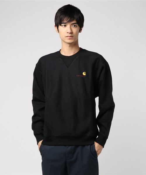 Carhartt WIP(カーハートダブリューアイピー)の「AMERICAN SCRIPT SWEATSHIRT(スウェット・メンズ・ダークグリーン/ブラウン/ダークネイビー/バーガンディー/ヘザーグレー/ブラック・SMALL/MEDIUM/LARGE/X-LARGE/XX-LARGE)」の2枚目の写真