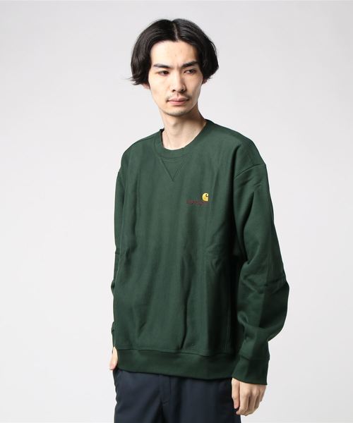 Carhartt WIP(カーハートダブリューアイピー)の「AMERICAN SCRIPT SWEATSHIRT(スウェット・メンズ・ダークグリーン/ブラウン/ダークネイビー/バーガンディー/ヘザーグレー/ブラック・SMALL/MEDIUM/LARGE/X-LARGE/XX-LARGE)」の5枚目の写真